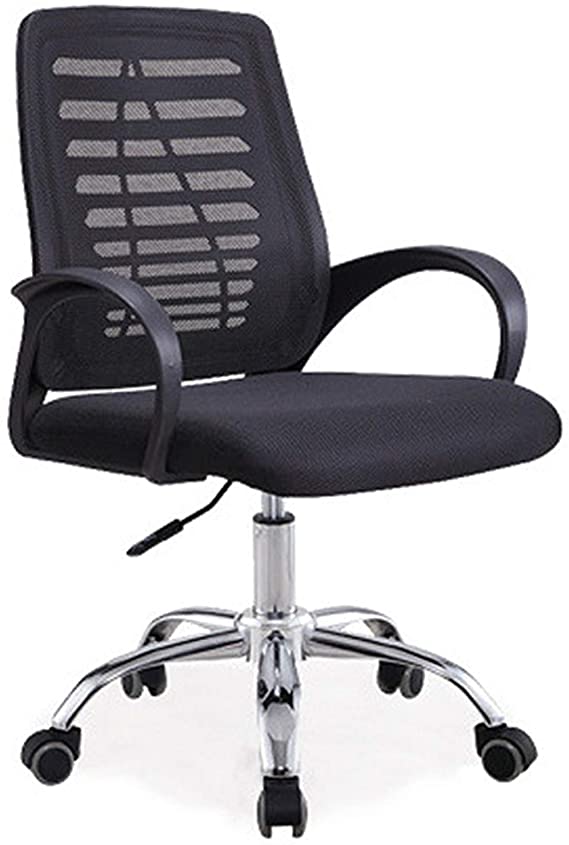 Ergonomic Adjustable Home and Office Computer Desk Gaming Chair with Breathable Mesh Back and Swivel Black