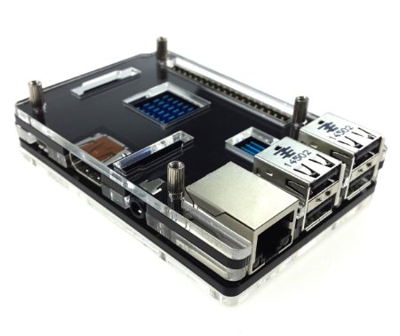 Eleduino Raspberry Pi 3 Model B Acrylic Enclosure Case Black