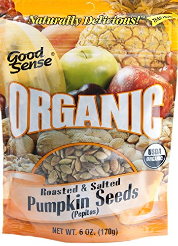 Good Sense Roasted Salted Organic Pumpkin Seeds, 6 Ounce