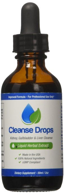 Cleanse Drops | America's #1 Kidney Stones and Gallstones Dissolving System | Herbal Remedy Crushes Gallstones, Kidney Stones | Cleanse and Treat the Kidney and Gallbladder | Harness This Natural Formula to Relieve Pain and Dissolve Stones Today!