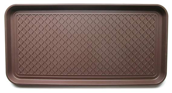 Alex Carseon Multi-Purpose Tray, for Boots, Shoes, Paint, Pets, and More. Anti-Skid Bottom. 30x15x1.2 inches - Brown