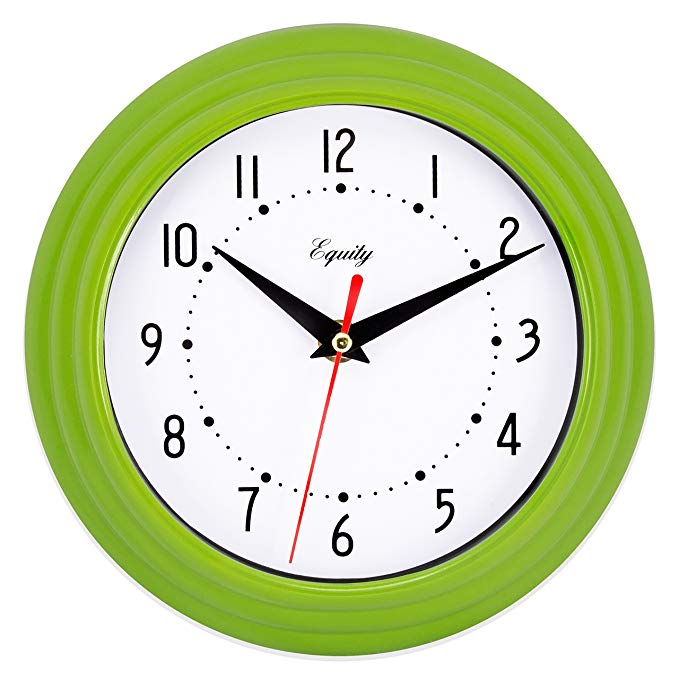 Equity by La Crosse 25016 Analog Wall Clock 8", Green