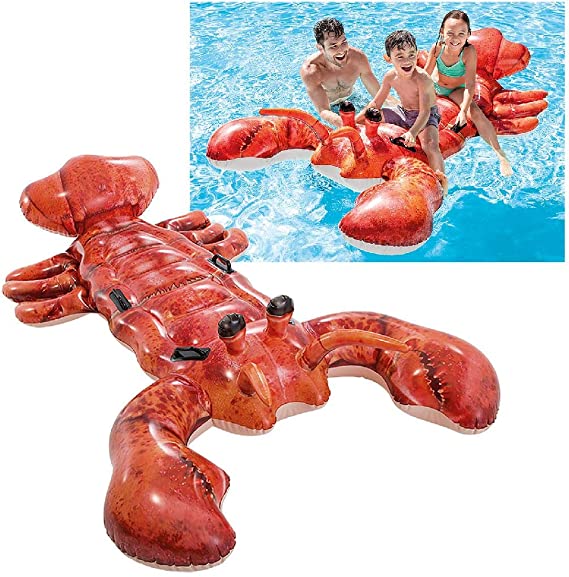 Intex 57533 Inflatable Ride-On Lobster-for Swimming Pools, Red