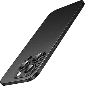 JETech Cover Ultra Sottile (0,35mm Sottile) per iPhone 15 Pro 6,1 Pollici, Lente Fotocamera Cover, Leggera Opaca Finitura Custodia Rigida in PP, Supporta la Ricarica Wireless (Titanio Nero)