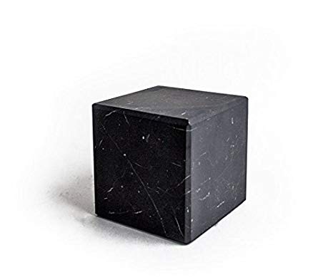 Shungite Genuine Stone Cube Unpolished 30x30mm from Russia
