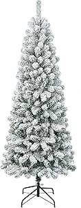 National Tree Company First Traditions Acacia Flocked Tree Medium Christmas Tree, 6 ft