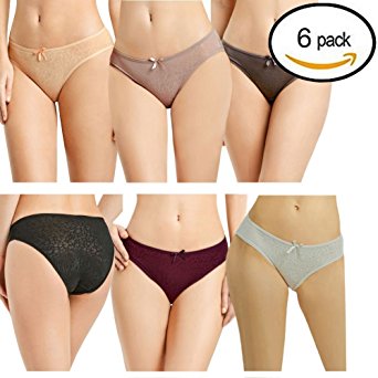 8Layer's 6 Pack Women’s Underwear Bikini Thong Panties - Assorted Colors