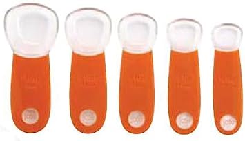 Joie Measuring Spoons 5 Pc Set Orange Green Red Kitchen Baking Tool Spoon (Orange)