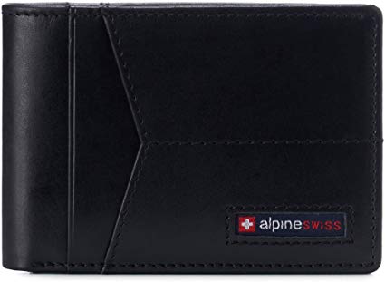 Alpine Swiss Delaney Slimfold Wallet RFID Safe For Men