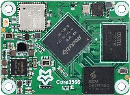 Waveshare Core3566 Module, Rockchip RK3566 Quad-Core Processor, Compatible with Raspberry Pi CM4, with Wireless, 2GB RAM, 32GB eMMC Flash