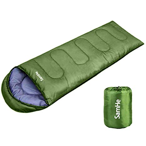 Sleeping Bag Envelope Lightweight Portable Waterproof Comfort with Compression Sack Perfect for Hiking Camping Traveling Backpacking for Adults Teens Indoor Outdoor