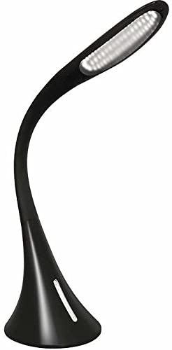 Ultrabrite Swan LED Desk Lamp with 2 USB Ports|Black