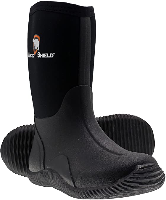 ArcticShield Kids Waterproof Durable Rubber Neoprene Outdoor Boots