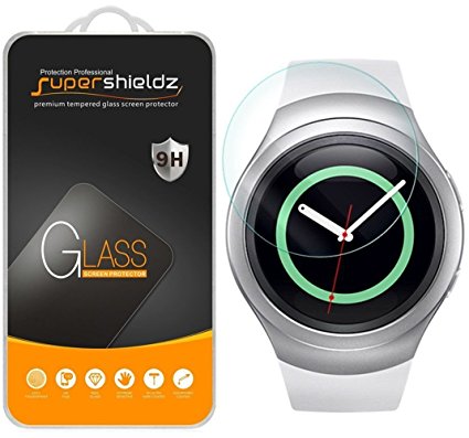 [3-Pack] Samsung Gear S2 / Gear S2 Classic Tempered Glass Screen Protector, (Not Fit For 3G/4G Connectivity Model) Supershieldz Anti-Scratch, Anti-Fingerprint, Bubble Free