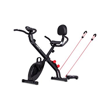 Multifunctional Folding Upright Exercise Bike with Pulse for Body Workout