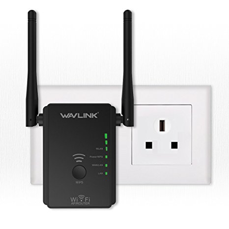 WAVLINK N300 WiFi Range Extender / Access Point with 2 External Antennas(WiFi Booster)