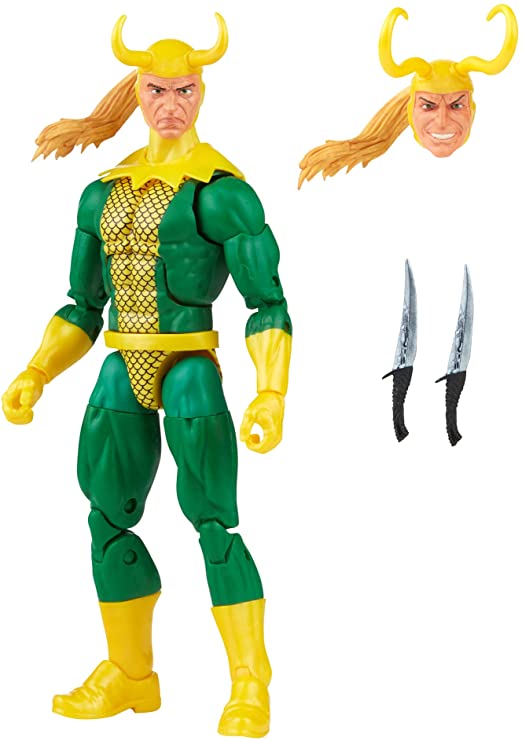 Marvel Legends Series Loki 6-inch Retro Packaging Action Figure Toy, 3 Accessories