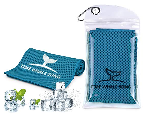 T.W.S Cooling Towel Blue Sports, Yoga, Camping, Fitness and Gym