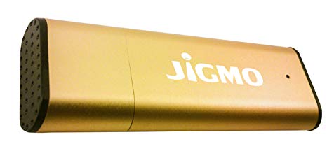 Audio Recorder Best Student Gift - [Gold] by JiGMO, with USB and Voice Activated, Records While Charging, 8GB, 48 Hrs Storage Capacity, 384 kbps / Small Dictaphone with Clear Microphone! With 2 Lanyards & 2 E-Books! NEVER MISS ANOTHER WORD!