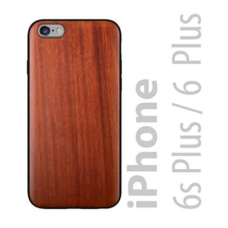 iATO iPhone 6 Plus / 6s Plus Wooden Case - Real Incienso Wood Grain Premium Protective Back Cover. Unique, Stylish & Classy Snap on Bumper Accessory Designed for iPhone 6  6s