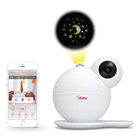 iBaby WiFi Baby Monitor 1080P Wireless Video Camera with Thousands of lullabies & Bed Stories, Motion and Cry Alert, Temperature & Humidity Sensors, Air Sensors, Moon Night Light for Android and iOS