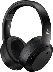 Edifier W820NB Bluetooth Headset - Wireless Over-Ear Headphones with up to 49 Hours Battery Life, Hybrid Active Noise Cancelling, Ambient Mode and DNN Noise Cancelling, Hi-Res Audio Certified-Black