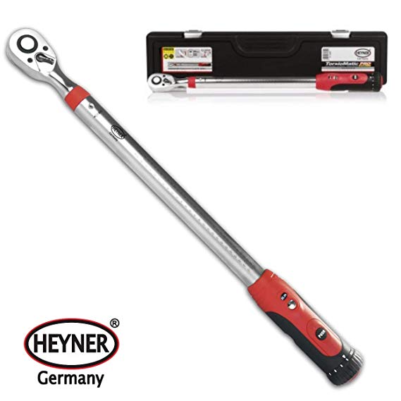 PROFESSIONAL AUTOMATIC TORQUE WRENCH 1/2" drive 40-200nM convex lens scale HEYNER TORSIOMATIC