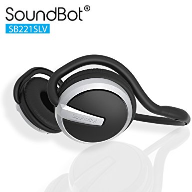 SoundBot¨ SB221 HD Wireless Bluetooth 4.0 Headset Sports-Active Headphone for 20Hrs Music Streaming & 25Hrs HandsFree Calling w/ Sweat Resistant Ergonomic Secure-Fit Design & Voice Command Support