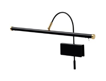 Cocoweb 19 Adjustable Height and Shade Energy-efficient LED Grand Piano Lamp - BlackBrass Accents