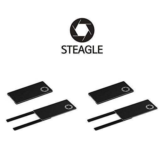 STEAGLE1.0 Two Pack ( Black and Black ) - Laptop Webcam Cover for privacy
