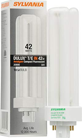 Sylvania 20890 - CF42DT/E/IN/841 - 42 Watt Triple Tube Compact Fluorescent Light Bulb, 4100K