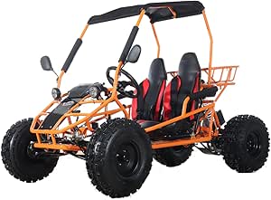 X-PRO Rover 125 Go Kart ZongShen Brand Engine with 3-Speed Semi-Automatic Transmission w/Reverse,Big 19"/18" Wheels! (Orange)