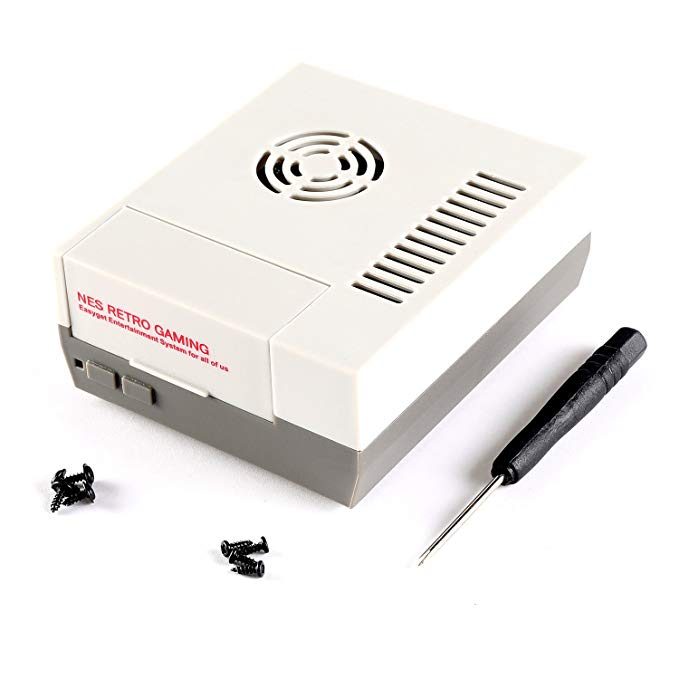 NES Case for Raspberry Pi 3, 2 and B  with Cooling Fan Holes Design   Screws and Screwdriver