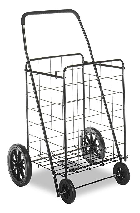 Whitmor Deluxe Utility Cart, Extra Large, Black (Renewed)