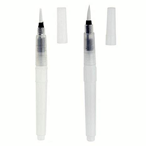 Kabeer Art Water Brush Pen (Set Of 2 )Pc (Fine & Broad)