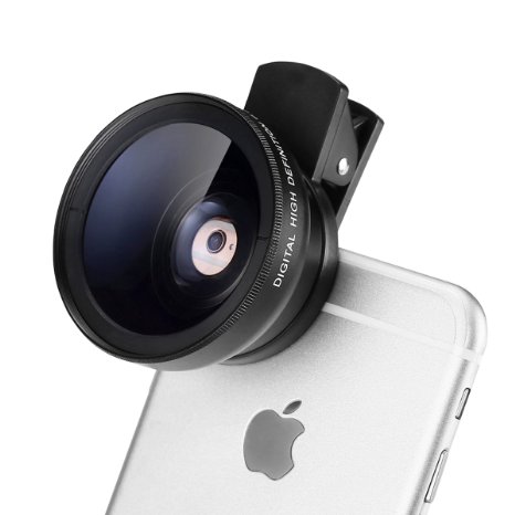 AusKit HD Phone Camera Lens Kit for iPhone 6s  6s Plus  6  5s IOS and Android phones and Pro Cameras ipad 045x Wide Angle Lens 125x Macro Lens