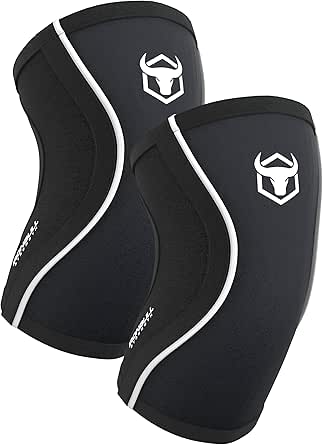 Iron Bull Strength 5mm Knee Sleeves (Pair) for Weightlifting - Compression Support Wraps For Squats - Men and Women
