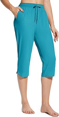 BALEAF Women's 2024 18" Swim Capris Regular Fit Quick Dry Swimming Pants Cropped Beach Pants UPF50  with Pockets