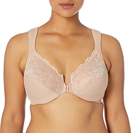 Glamorise Women's Plus Size Full Figure Wonderwire Front Close Bra #1245