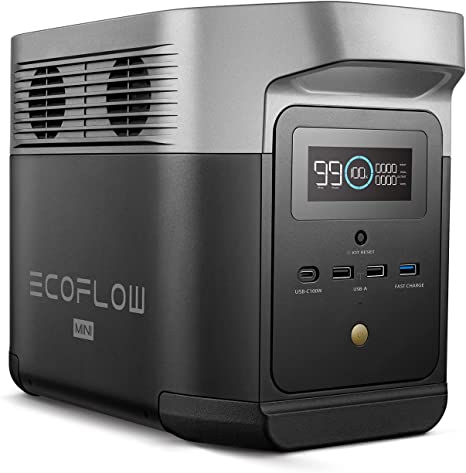 EF ECOFLOW DELTA mini 882Wh Portable Power Station, Power up to 12 Appliances With 1400W AC Output, Fast Charging, Solar Generator Made for Outdoor Power, Ideal for Emergency Home Use Camping Travel RV/Van