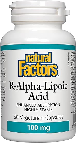 Natural Factors - R-Alpha-Lipoic Acid 100mg, 60 v-caps