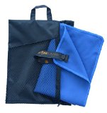 Sunland Microfiber Towel Ultra Compact Absorbent and Fast Drying Travel Sports Towels