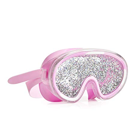 Bling 2O Kids Swimming Masks - Pink Disco Confetti Dive and Snorkel Mask - with Hard Carrying Case
