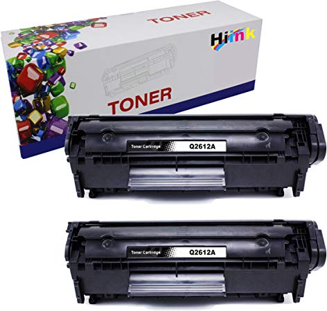 HIINK Compatible Toner Cartridges Replacement for HP Q2612A 12A use with HP Laserjet 1010 1012 1018 1020 1022 1022n 1022nw 3015 3020 3030 3050 3052(Black, 2-Pack)