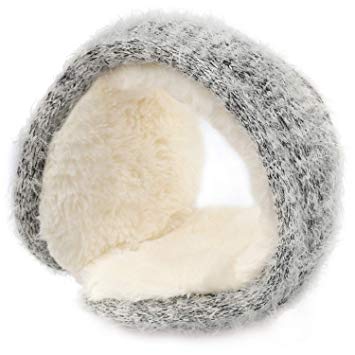 Muuttaa Fleece Winter Earmuffs for Women and Men,Foldable Ear Warmer Soft Ear Cover for Cold Winter