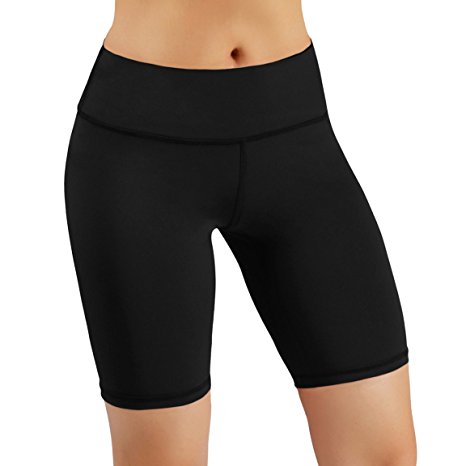 ODODOS by Power Flex Yoga Shorts for Women Tummy Control Workout Running Shorts Pants Yoga Shorts with Hidden Pocket