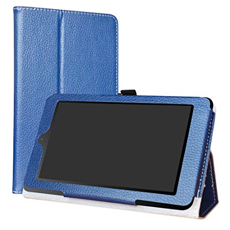 NOOK Tablet 7 2016 Case,LiuShan PU Leather Slim Folding Stand Cover for 7" NOOK Tablet 7 2016 Android Tablet,Dark Blue