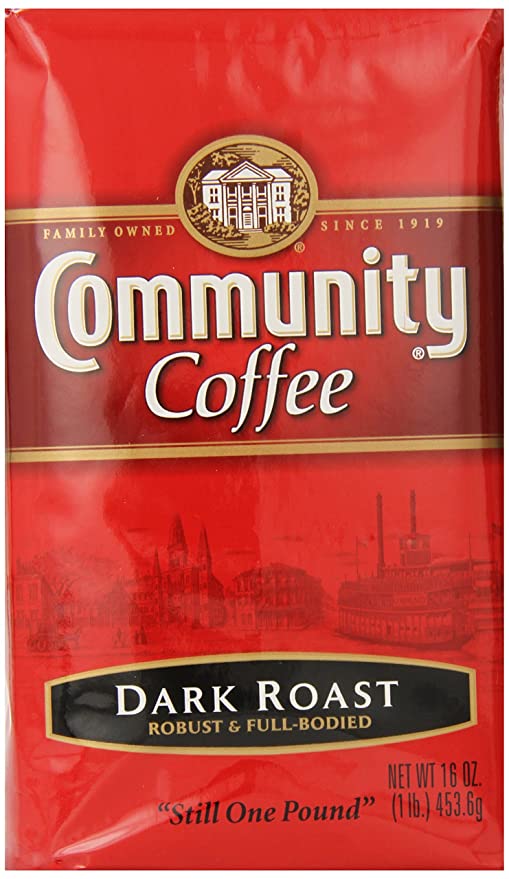 Community Coffee - Dark Roast - Premium Ground Coffee - 16 Ounce Bag