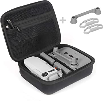 Mavic Mini 2 Tasche, JSVER Tragetasche kompatibel mit DJI Mavic Mini 2 Case für Combo und Zubehör Tragekoffer für DJI Mavic Mini 2 mit 2 X Silikonpropellerschutz und 1 x Steuerknüppelabdeckung-Schwarz