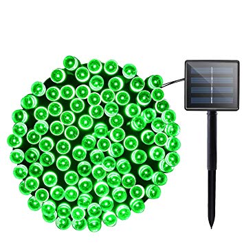 Lalapao Solar Lights Halloween Outdoor Decor 72ft 200 LED 8 Mode Solar Powered String Lights Waterproof for Indoor Garden Party Patio Home Wedding Lawn Christmas Tree Decorations (Green)